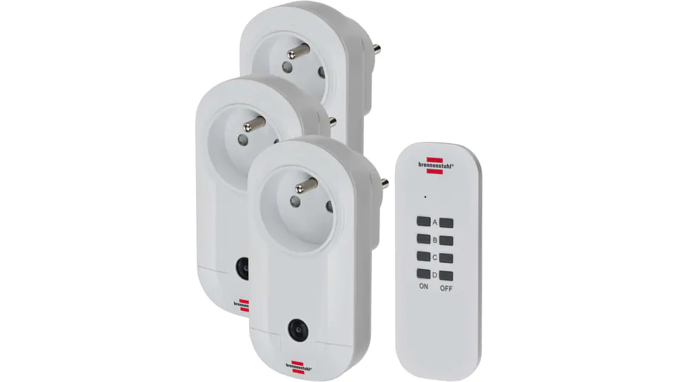 Set of wireless sockets controlled by remote control 3pcs. 1000W RC CE1 ...