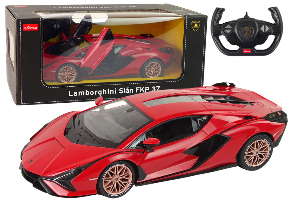 Auto R C Lamborghini Sian FKP 37 Rastar 1 14 red on the remote control Wasserman.eu