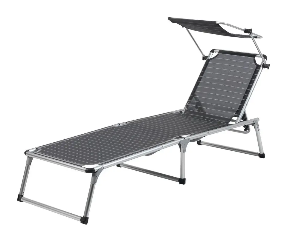 Jysk sunlounger THORSMINDE W59xL195 grey Wasserman.eu