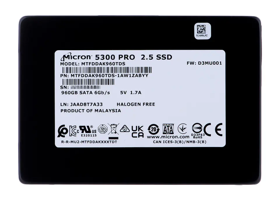 SSD Micron 5300 PRO 960GB SATA 2.5