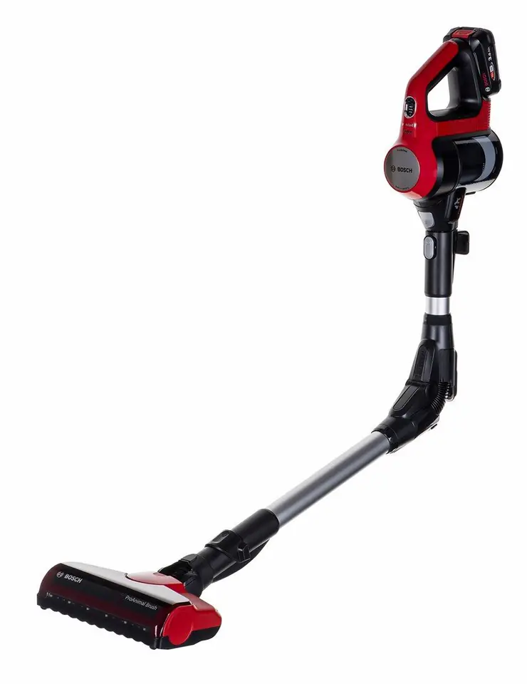 Aspirateur Balai Bosch BBS711ANM - Sans Sac, 0,3 L, Acier Inoxydable, Noir Et Rouge