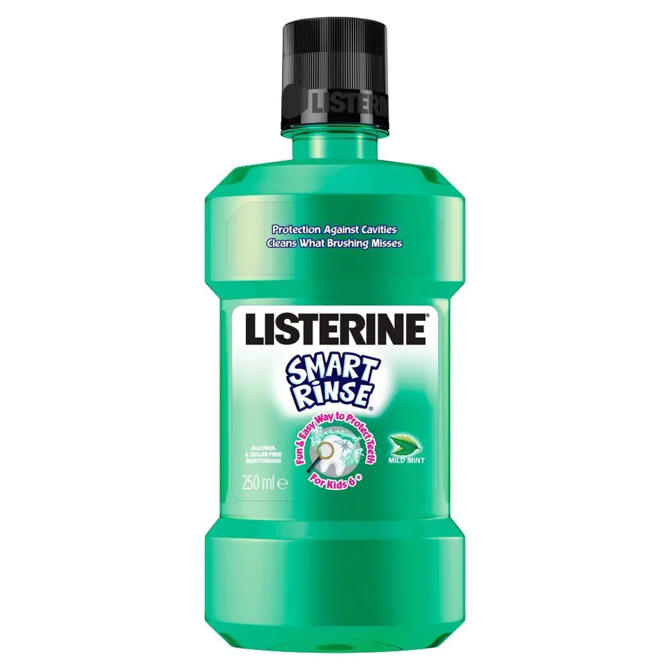 Listerine Smart Rinse Mouthwash for Kids 6+ Mild Mint 250ml Wasserman.eu