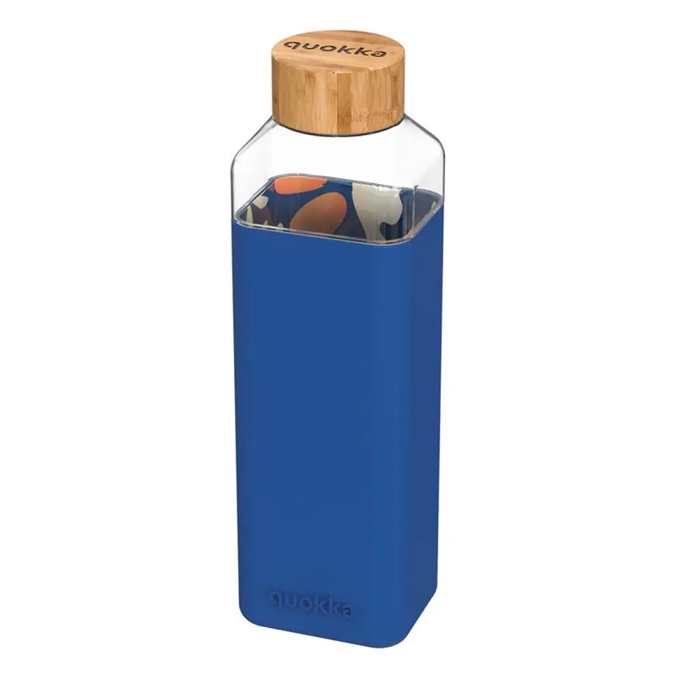 Quokka BUBBLE WATER LEAVES Contenitore Per Cibo 500 Ml - Ermetico Con Coperchio In Silicone, Senza BPA, Design Originale Antigoccia