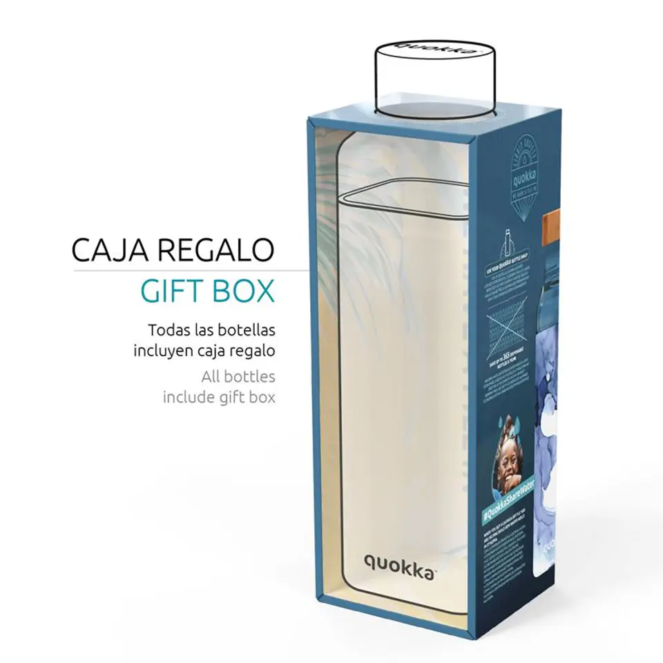 Quokka Contenitore Per Cibo BUBBLE WATER LEAVES – 500 Ml – MS Con Coperchio In Silicone – Antigoccia – Senza BPA - 6