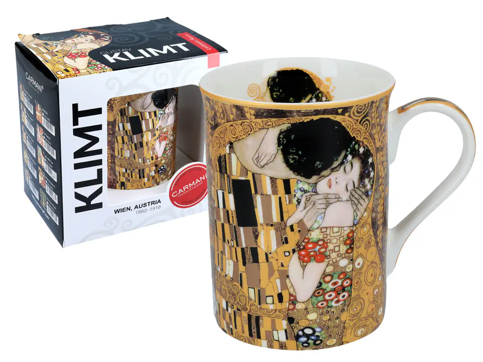 ⁨Kubek Classic New - G. Klimt, Pocałunek (CARMANI)⁩ w sklepie Wasserman.eu