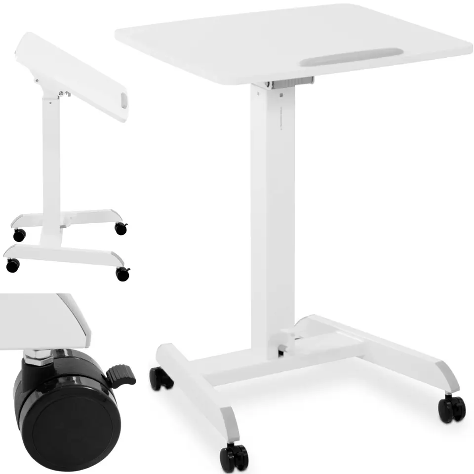 ⁨Stolik stojak pod laptopa regulowany na kółkach 60 x 52 cm 760 - 1130 mm⁩ w sklepie Wasserman.eu