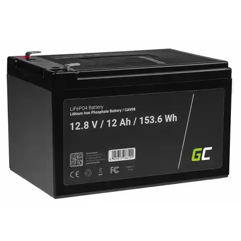 ⁨Green Cell - Akumulator LiFePO4 12V 12.8V 12Ah do systemów fotowoltaicznych, kamperów i łódek⁩ w sklepie Wasserman.eu