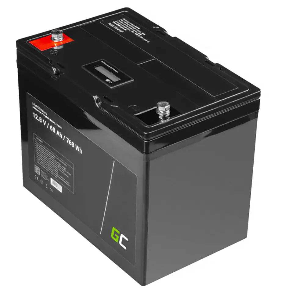 ⁨Green Cell - Akumulator LiFePO4 12V 12.8V 60Ah do systemów fotowoltaicznych, kamperów i łódek⁩ w sklepie Wasserman.eu