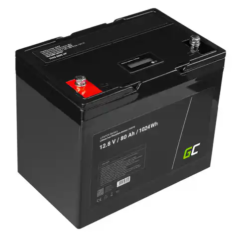 ⁨Green Cell - Akumulator LiFePO4 12V 12.8V 80Ah do systemów fotowoltaicznych, kamperów i łódek⁩ w sklepie Wasserman.eu