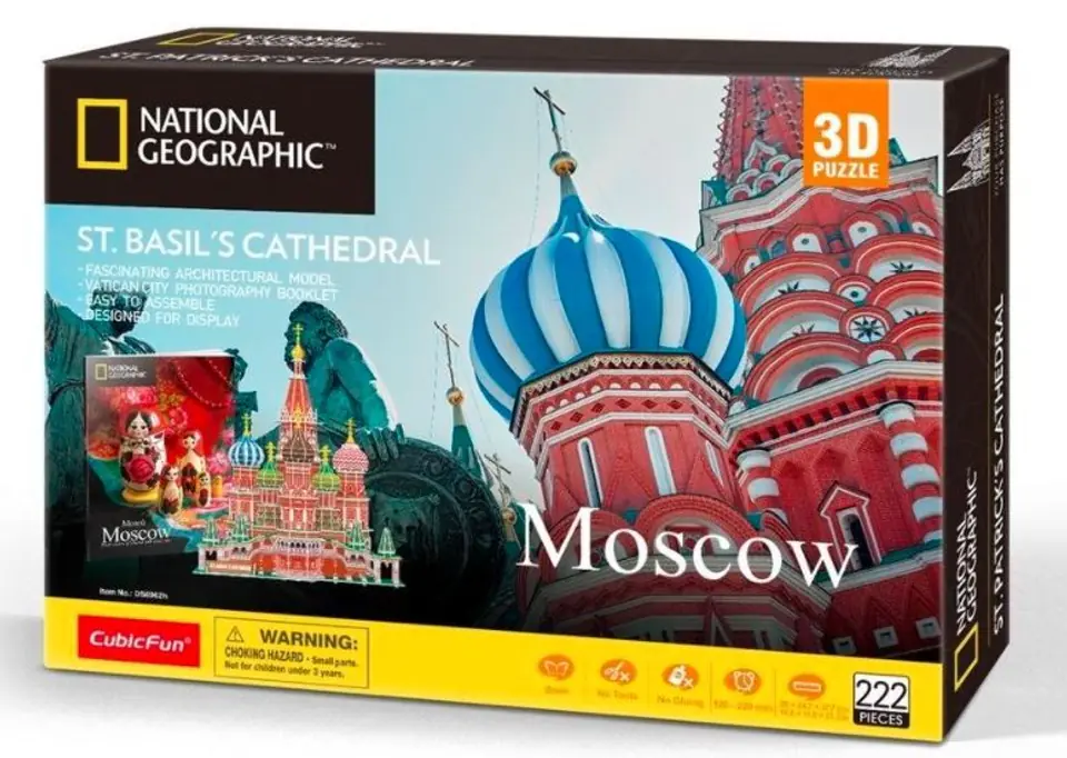 ⁨Puzzle 3D National Geographic Sobór Św. Bazyla 222 elementów⁩ w sklepie Wasserman.eu