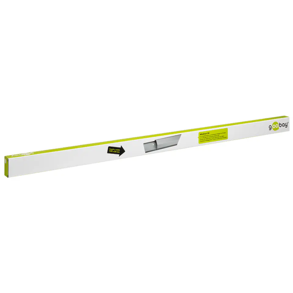 ⁨TROUGH STRIP COVER 110cm x 50mm Goobay Silver⁩ at Wasserman.eu