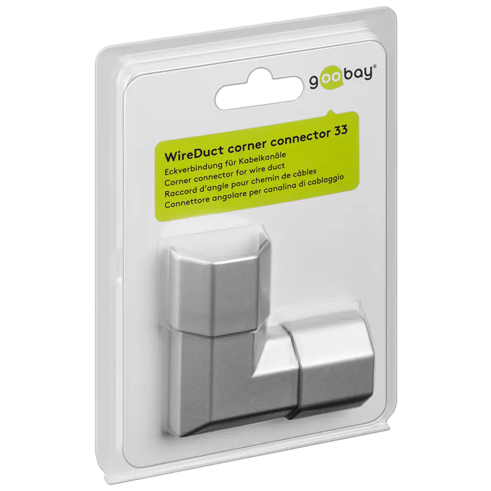 ⁨Corner for Grille Strip Goobay 33mm Silver⁩ at Wasserman.eu