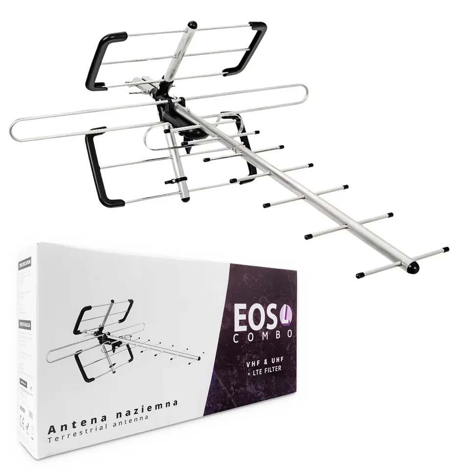 ⁨DVB-T Antenna: Spacetronik EOS L Combo Black⁩ at Wasserman.eu