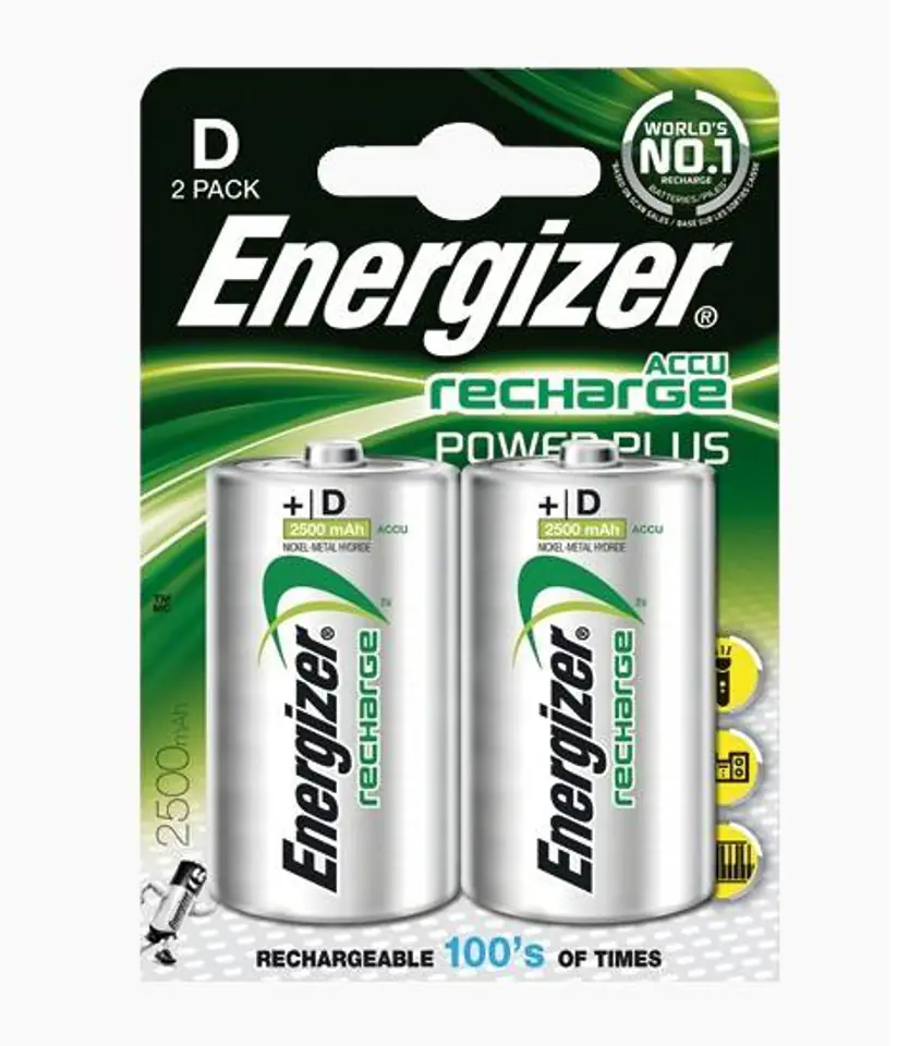 ⁨Akumulator D HR20 ENERGIZER 2500mAh (2 szt.)⁩ w sklepie Wasserman.eu