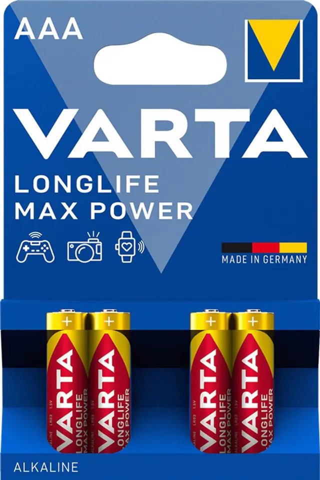 ⁨VARTA Longlife MaxPower LR03 AAA 1.5V Battery 4pcs⁩ at Wasserman.eu