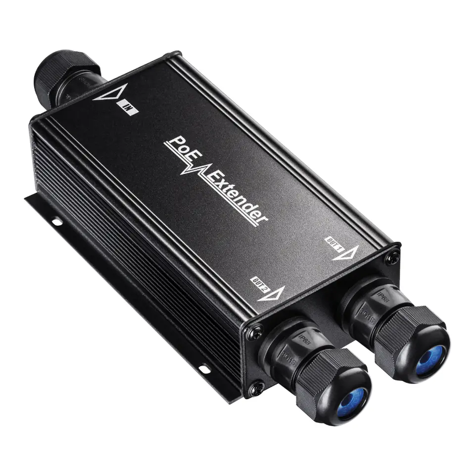 ⁨Extender PoE++ zewnętrzny 1x2 IP67 Gigabit POE25⁩ w sklepie Wasserman.eu