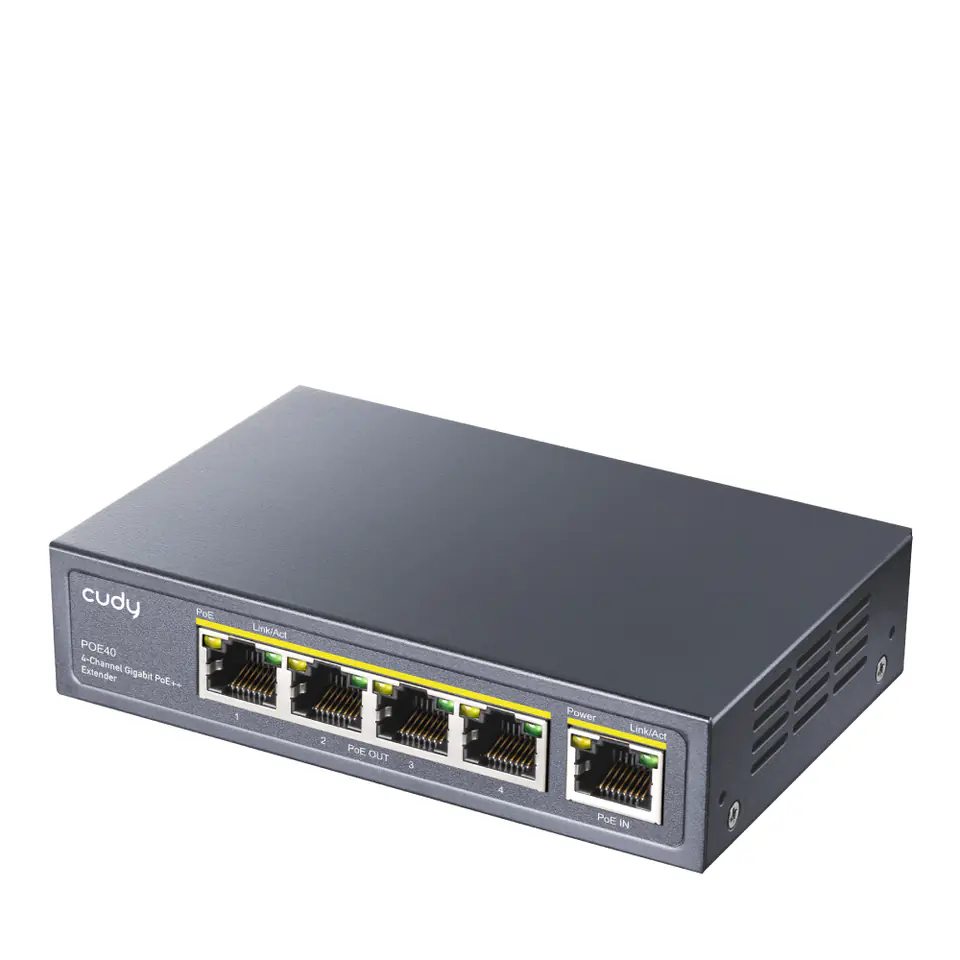 ⁨Extender PoE++ przedłużacz 1x4 PoE+ Gigabit POE40⁩ w sklepie Wasserman.eu