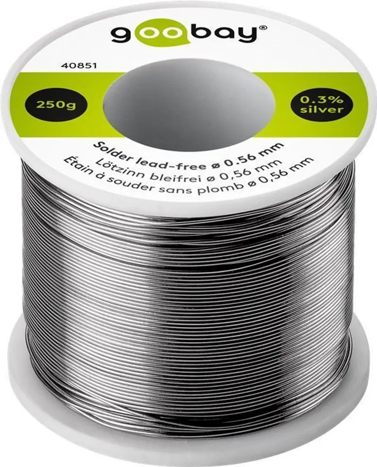 ⁨Lead-free tin SILVER + COPPER Goobay 0,56mm 250g⁩ at Wasserman.eu