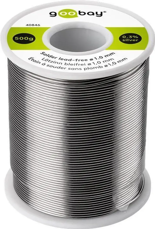 ⁨Lead-free tin SILVER + COPPER Goobay 1,0mm 500g⁩ at Wasserman.eu