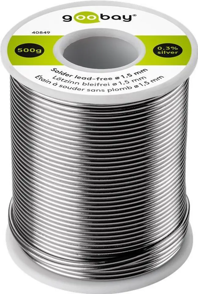 ⁨Lead-free Tin SILVER + COPPER Goobay 1,5mm 500g⁩ at Wasserman.eu