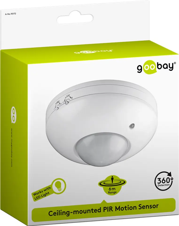 CEILING Motion Sensor for IR 360st 6m IP20 Goobay at Wasserman.eu