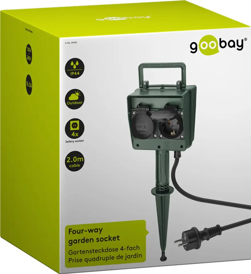 ⁨Power sockets on the pin EXTERNAL Goobay AC 230⁩ at Wasserman.eu