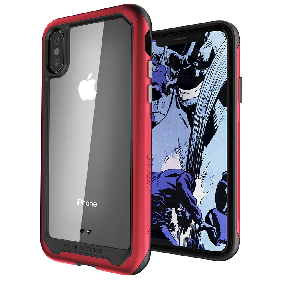 ⁨Etui Atomic Slim 2 Apple iPhone Xs czerwony⁩ w sklepie Wasserman.eu