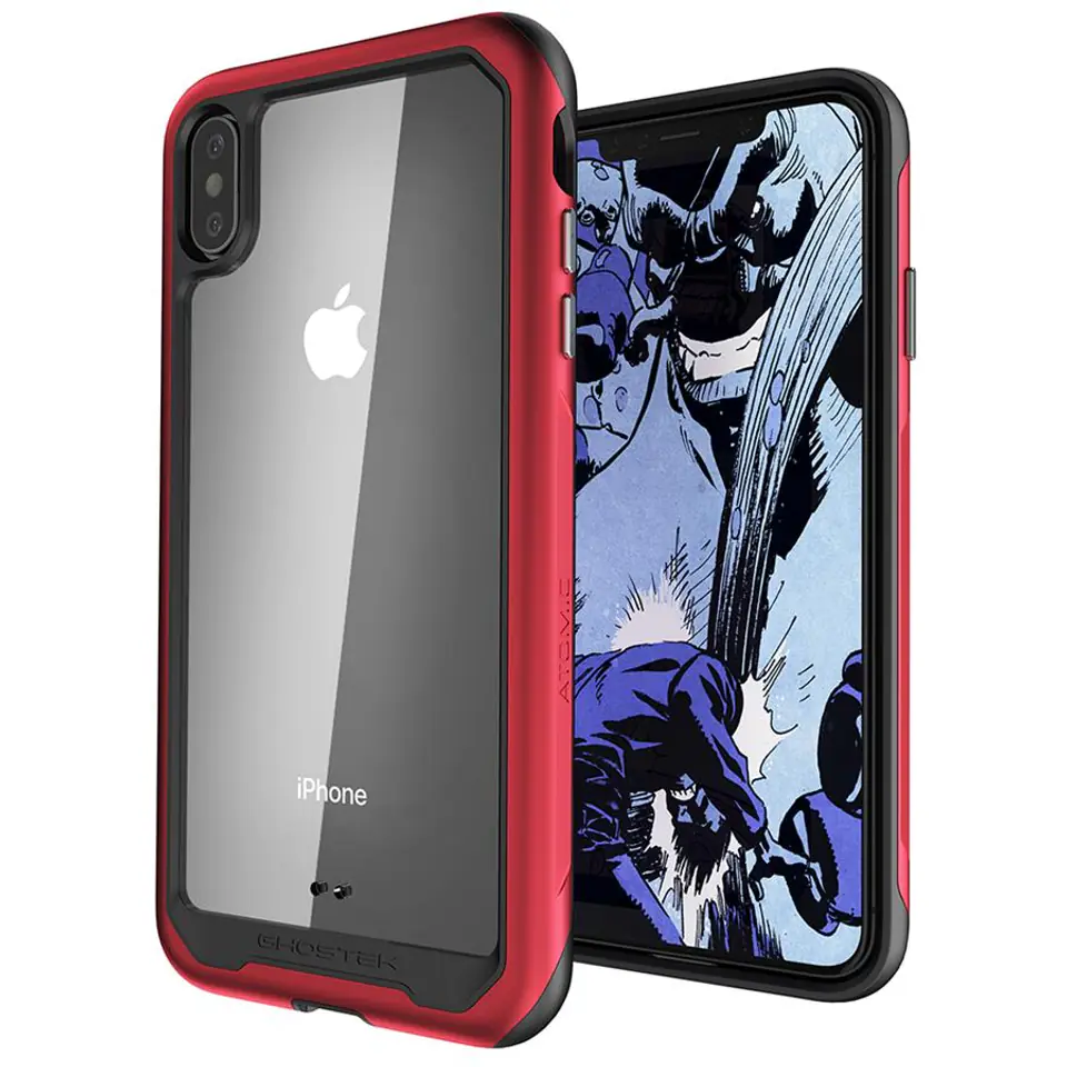 ⁨Etui Atomic Slim 2 Apple iPhone Xs Max czerwony⁩ w sklepie Wasserman.eu