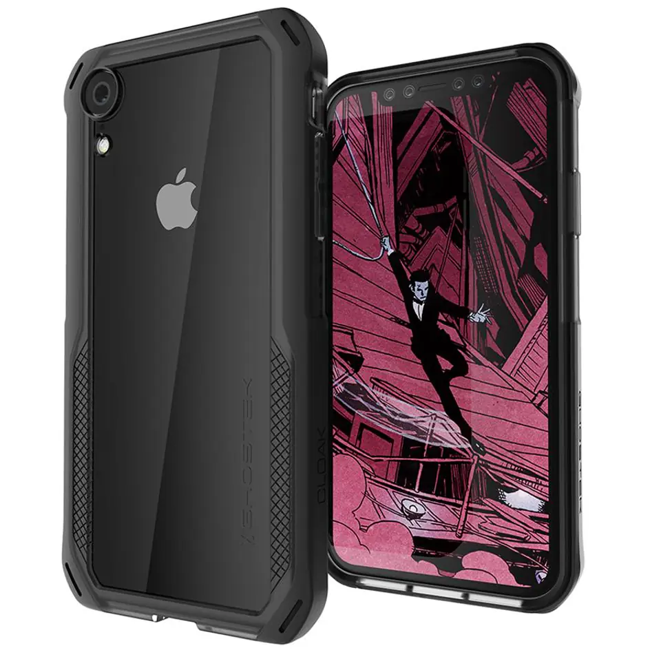 ⁨Etui Cloak 4 Apple iPhone Xr czarny⁩ w sklepie Wasserman.eu