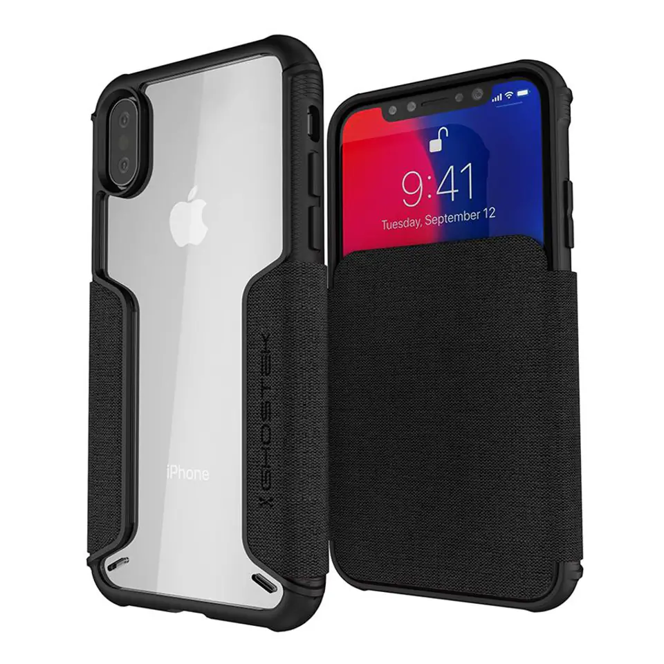 ⁨Etui Exec 3 Apple iPhone Xs czarny⁩ w sklepie Wasserman.eu