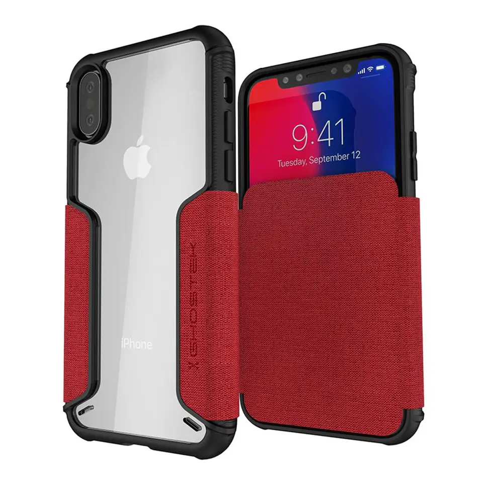 ⁨Etui Exec 3 Apple iPhone Xs czerwony⁩ w sklepie Wasserman.eu