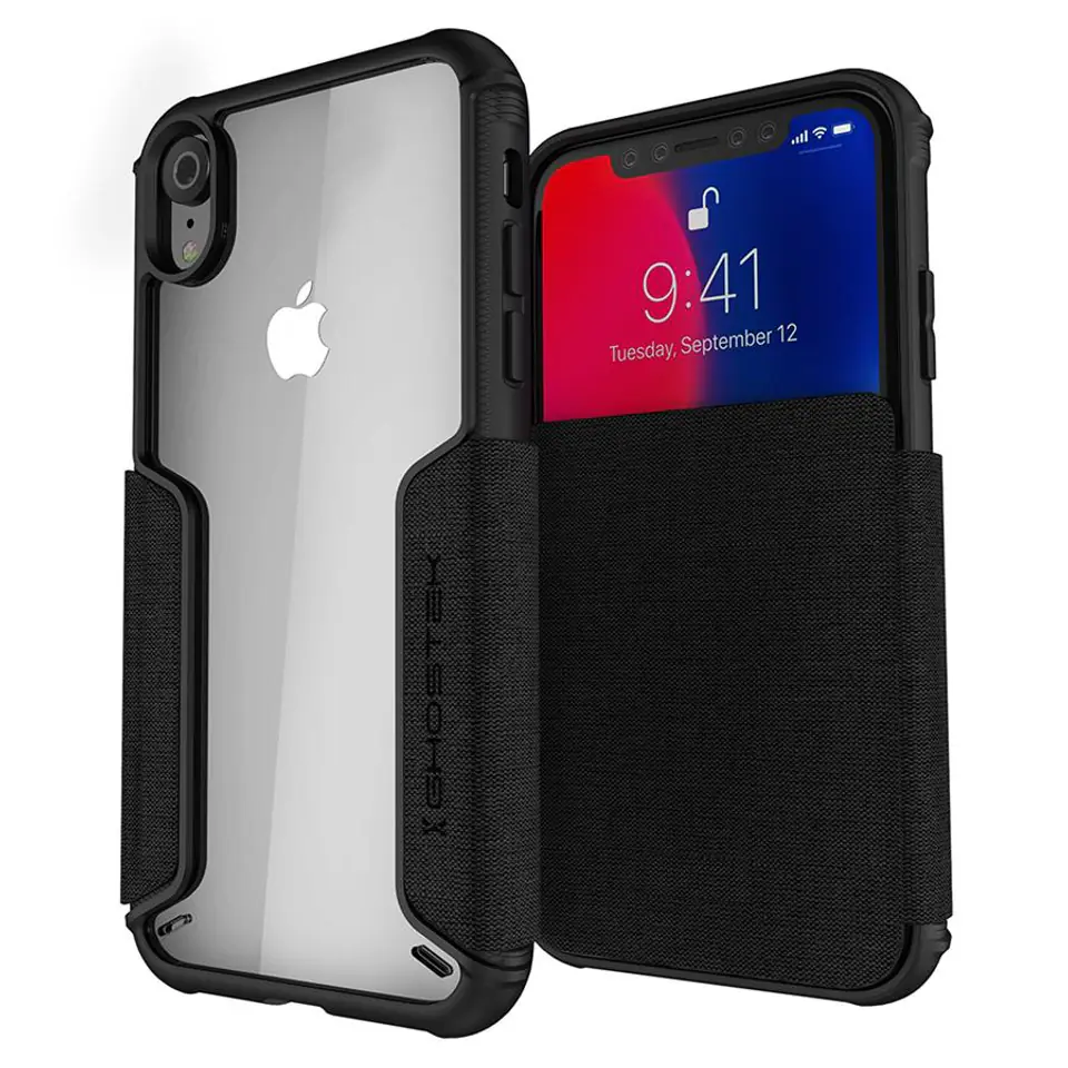 ⁨Etui Exec 3 Apple iPhone Xr czarny⁩ w sklepie Wasserman.eu