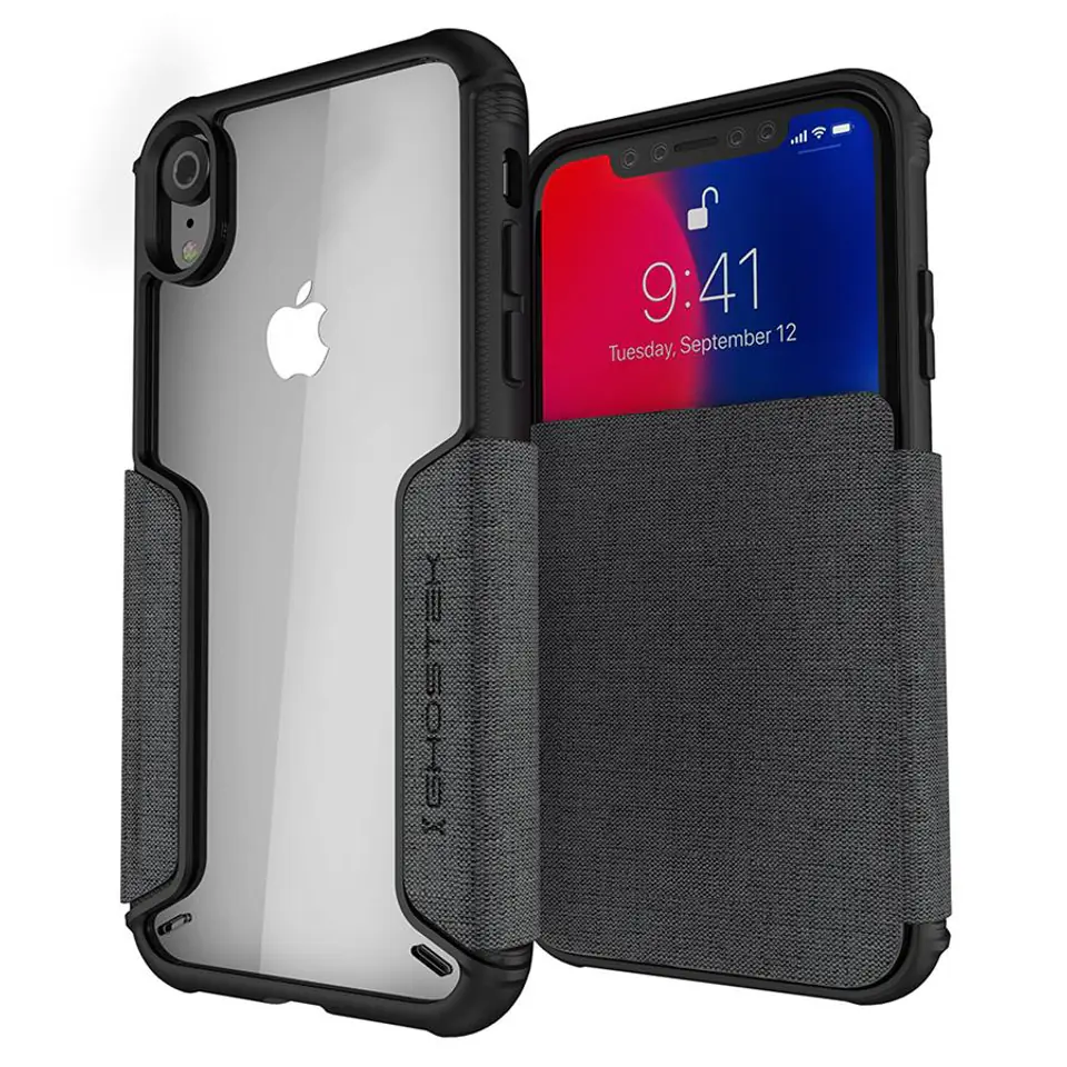 ⁨Etui Exec 3 Apple iPhone Xr szary⁩ w sklepie Wasserman.eu