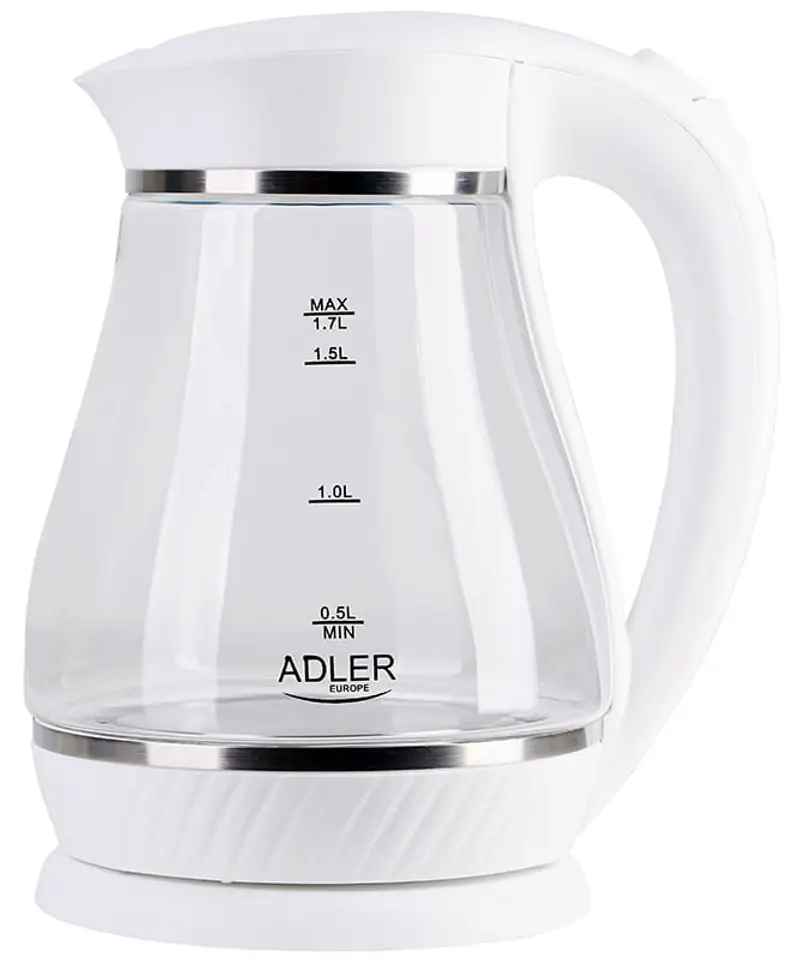 ⁨Glass kettle 1.7L Adler AD 1274 white⁩ at Wasserman.eu