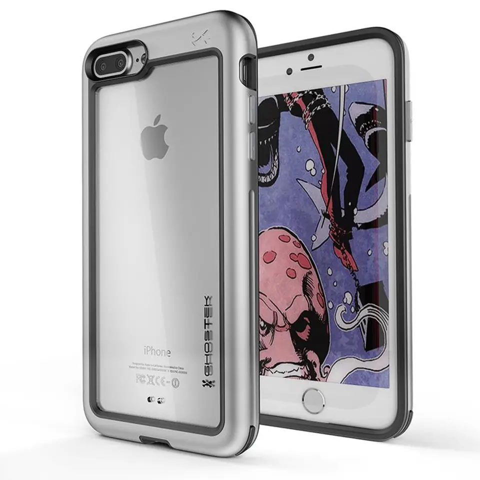 ⁨Etui Atomic Slim Apple iPhone 7 Plus 8 Plus srebrn⁩ w sklepie Wasserman.eu