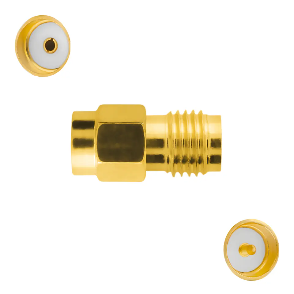 ⁨Adapter GSM wtyk RP-SMA / gniazdo RP-SMA⁩ w sklepie Wasserman.eu