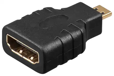 ⁨Adapter gniazdo HDMI - wtyk micro HDMI 1.4 Goobay⁩ w sklepie Wasserman.eu