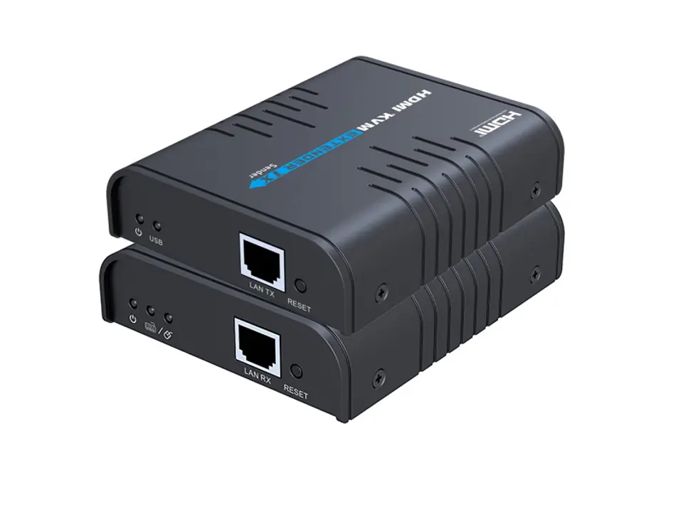 ⁨Konwerter HDMI na IP + KVM USB zestaw - TX + RX⁩ w sklepie Wasserman.eu