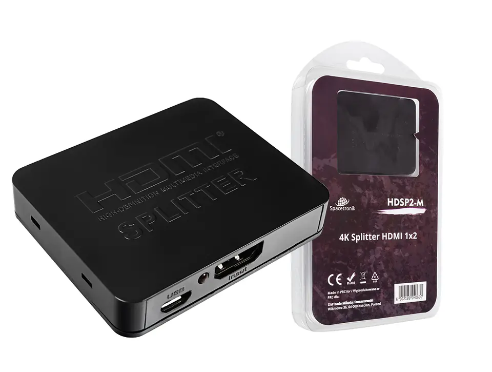 Rozgałęźnik mini HDMI 1/2 Spacetronik HDSP2-M w sklepie Wasserman.eu