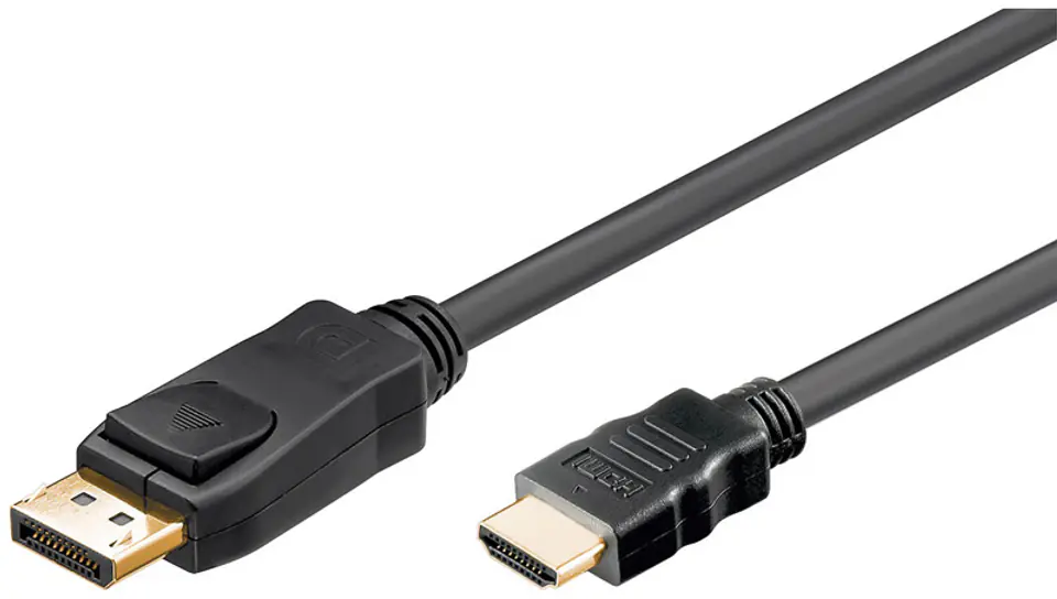 ⁨Display Port - HDMI Goobay Gold cable - 5m⁩ at Wasserman.eu