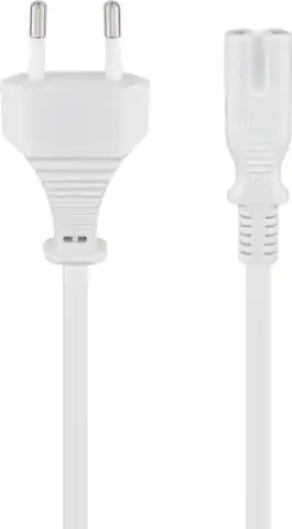 ⁨Power cable C7 Goobay eight white 1,8m⁩ at Wasserman.eu