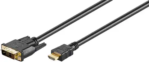 ⁨DVI-D cable (18+1) Single Link - HDMI Goobay 3m⁩ at Wasserman.eu