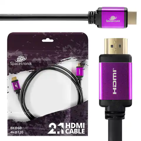 ⁨Kabel UHS HDMI 2.1 8K Spacetronik SH-SPR120 12m⁩ w sklepie Wasserman.eu
