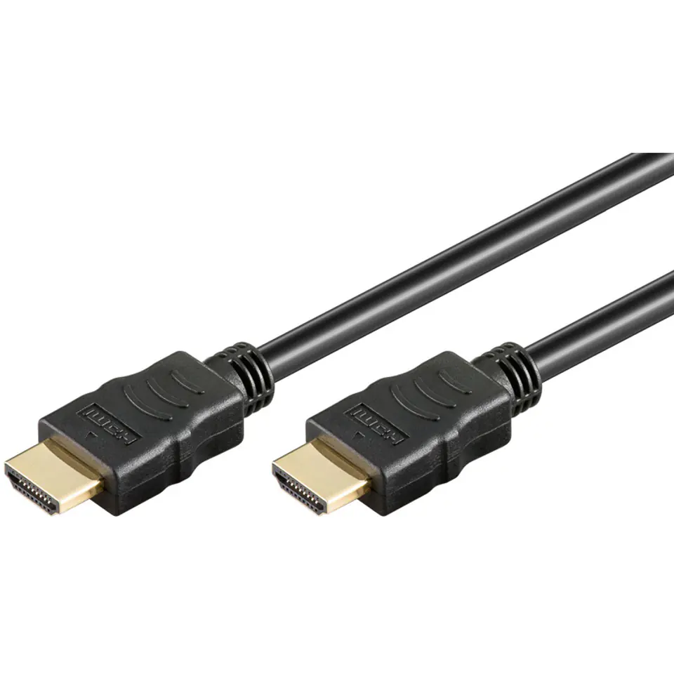 ⁨HDMI Kabel Goobay 1.4 Gold Schwarz 15m⁩ im Wasserman.eu