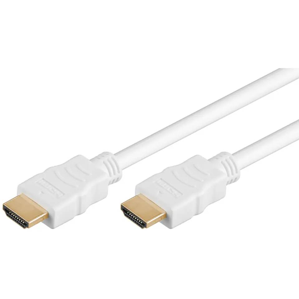 ⁨Kabel HDMI Goobay Gold White 15m⁩ w sklepie Wasserman.eu