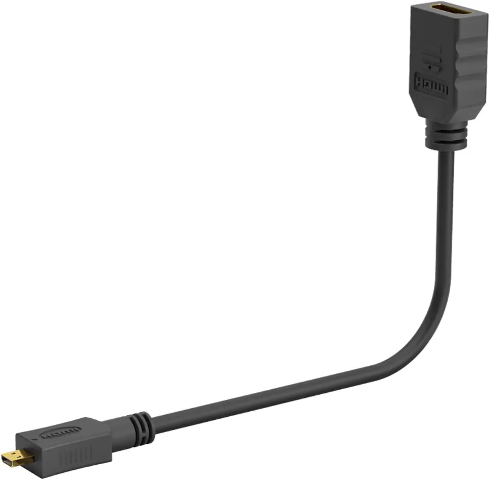 ⁨Adapter wt. micro HDMI - gn. HDMI 4K Goobay 15cm⁩ w sklepie Wasserman.eu