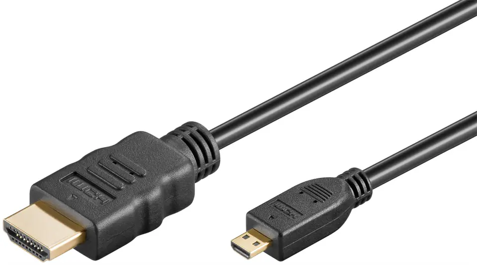 ⁨Kabel HDMI - micro HDMI 2.0 4K 60Hz Goobay 1m⁩ w sklepie Wasserman.eu