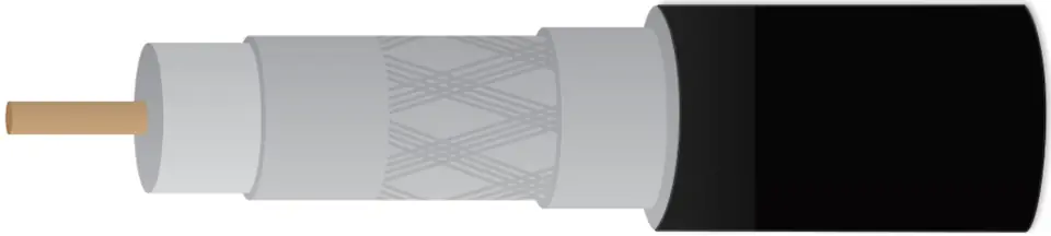 ⁨Coaxial cable RG11 1,63mm SP11CCS PE 1m⁩ at Wasserman.eu