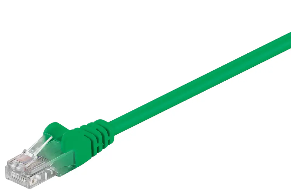 ⁨Kabel LAN Patchcord CAT 5E 0.25m zielony⁩ w sklepie Wasserman.eu