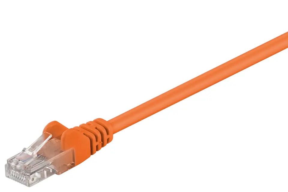 ⁨Kabel LAN Patchcord CAT 5E 0.25m pomarańczowy⁩ w sklepie Wasserman.eu